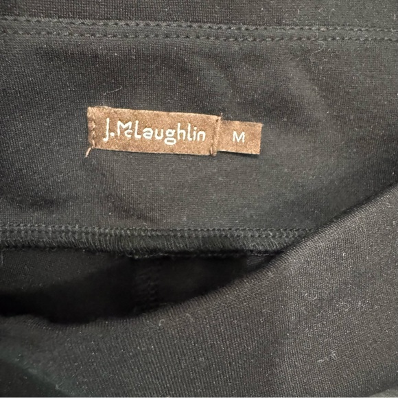 J. McLaughlin Black Faux‎ Leather Front Ponte Leggings Black Size Medium - Picture 5 of 9